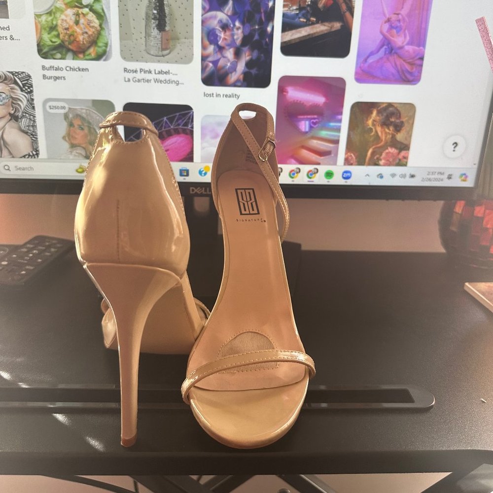 Nude Strappy Heels Size 9 Shoe Dazzle